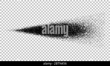 Spritzwasser isoliert. Spray Effekt schwarz gefärbt, auf isolierte Hintergrund. Vector Illustration Stock Vektor