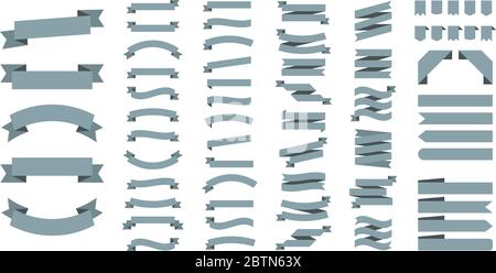 Band oder Banner Vektor einrichten. Flache vektor Bänder Banner isoliert Hintergrund. Ribbon türkis gefärbt. Setzen Sie Bänder oder Banner. Vector Illustration Stock Vektor