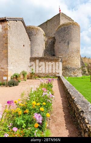 Die alte Burg von Semur en Brionnais, Burgund, Frankreich Stockfoto