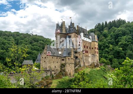 Die Burg Eltz in Wierschem, Rheinland-Pfalz, Deutschland Stockfoto