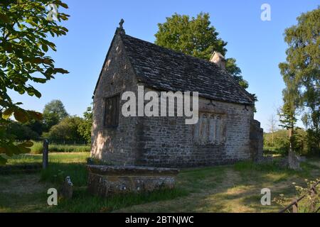 Tiny St Cuthbert Old Chancel Church, Baujahr 1533, Oborne, Sherborne, Dorset, England, UK Stockfoto