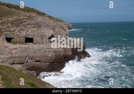 Tilly Whim Caves, Durlston Country Park, Swanage Stockfoto