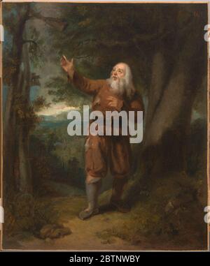 Herr Hackett in der Figur von Rip Van Winkle. James Henry Hackett, ein Charakterdarsteller, der sich auf amerikanische Comic-Typen spezialisiert hat, debütierte 1826. Hier wird er in der Rolle von Rip Van Winkle gezeigt, in einem Stück, das er 1830 aus Washington Irvings Geschichte adaptierte. Stockfoto