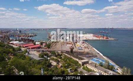 odessa ukraine Hafen Ansicht Stockfoto