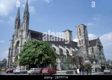 Die Abtei St. Martin in Laon, Aisne, Picardy, Frankreich, Bild 1982 Stockfoto