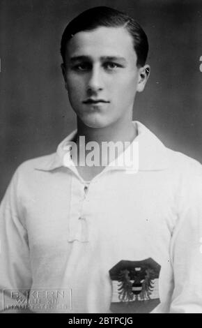 Internationaler Fußball . Österreich gegen Schottland . F Wagner ( Reserve , Österreich ) . 25. November 1933 Stockfoto