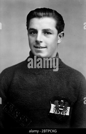 Internationaler Fußball . Österreich gegen Schottland . P Platzer (Torwart, Österreich). 25. November 1933 Stockfoto