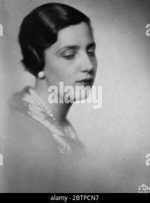 In England jagen. Baroness James de Rothschild , einer der bekanntesten Sportlerinnen Frankreichs, die nach Paris Sport wird Jagdfreunde in England im Dezember besuchen. 24. Oktober 1931 Stockfoto