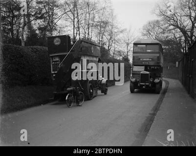 Alter Bill, Bexley. 1935 LGOC Typ B-Bus B43 Ole Bill von Großbritannien verwendet, um Truppen an der Westfront im Ersten Weltkrieg zu transportieren. Stockfoto