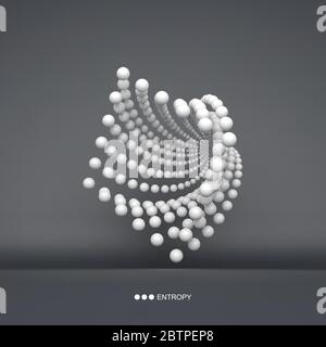 3d-abstrakten Sphären Komposition. Vector Illustration. Futuristische Technologie Stil. Kann für Präsentationen und Design verwendet werden. Stock Vektor