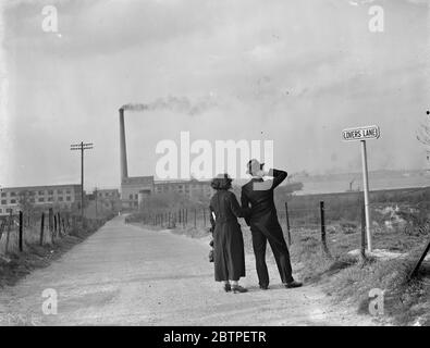 Lovers Lane , Swanscombe . 23 März 1938 Stockfoto