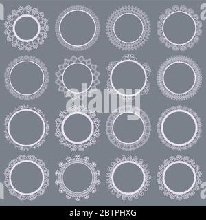 Elegante Spitzenborte Frames Laser geschnitten Stock Vektor