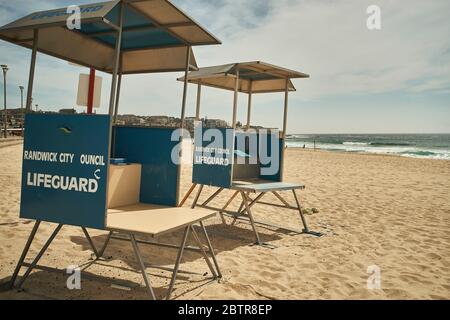 Rettungsschwimmer am Maroubra Strand in Sydney, Australien Stockfoto