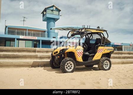 Rettungsschwimmer am Maroubra Strand in Sydney, Australien Stockfoto