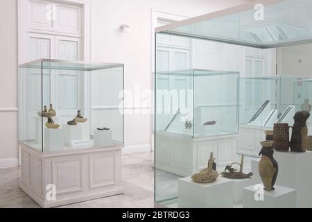 Galerie, Andres Del Castillo Museum in Casa Belen, Plaza San Martin, Lima, Peru, Südamerika Stockfoto