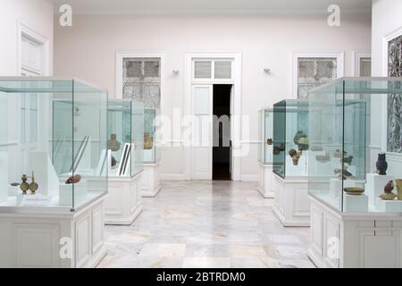 Galerie, Andres Del Castillo Museum in Casa Belen, Plaza San Martin, Lima, Peru, Südamerika Stockfoto