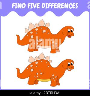 Unterschiede suchen. Spiel für Kinder. Stock Vektor