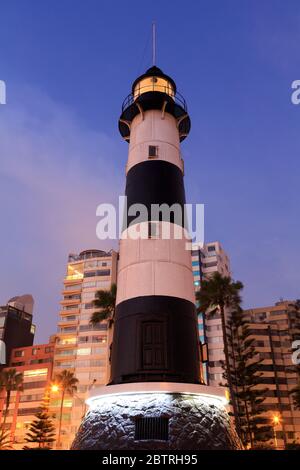 Leuchtturm, Miraflores, Lima, Peru Stockfoto