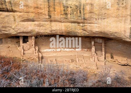 CO00256-00...COLORADO - Teil des Feuertempels/New Fire House Komplex Ruinen erstellt von den Vorfahren Puebloans etwa 700 Jahre alt, Mesa Verde NP. Stockfoto