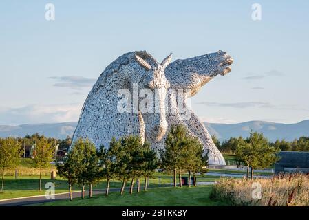 Falkirk Helix Park und die Kelpies, Falkirk, Schottland Stockfoto