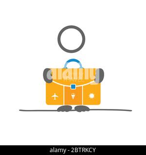 Haltezeit für Reisevektor in bunt Stock Vektor