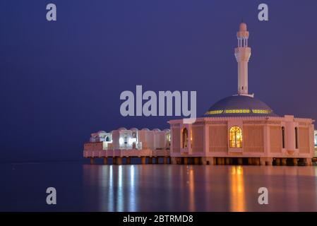 Masjid Al Rahma Jeddah, Jeddahs schwimmende Moschee Stockfoto