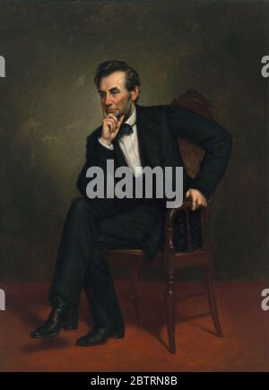Abraham Lincoln. Sechzehnte Präsidentin, 1861–1865Abraham Lincoln, ein selbstgebildeter Grenzanwalt aus Illinois, stand als Präsident vor einer der größten Herausforderungen: Der Bewahrung der Union. Stockfoto
