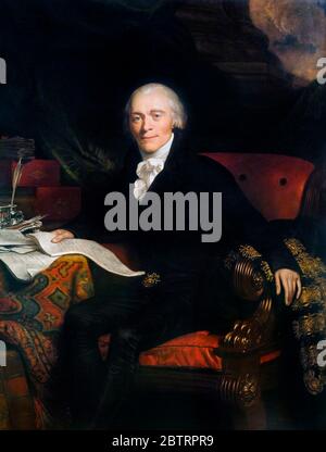 Spencer Perceval (1762-1812), Porträt von George Francis Joseph, Öl auf Leinwand, 1812, Perceval war vom 4. Oktober 1809 bis zu seinem Tod am 11. Mai 1812 Premierminister des Vereinigten Königreichs. Er ist der einzige britische Premierminister, der ermordet wurde. Dies ist ein posthum Porträt. Stockfoto