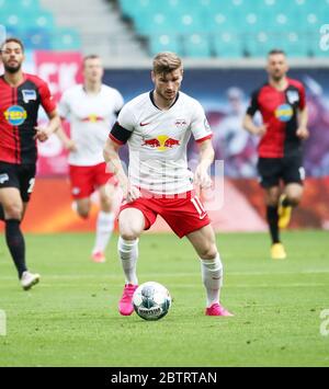 Leipzig, Deutschland. Mai 2020. Timo Werner, Einzelkampagne firo, Fußball: 27.05.2020 1.Bundesliga, Saison 19/20 2019/2020 28. Spieltag: RB Leipzig - Hertha BSC, Berlin 2: 2 BILDPUNKT/Roger Petzsche/Pool/firo Sportfoto Verwendung weltweit Quelle: dpa/Alamy Live News Stockfoto