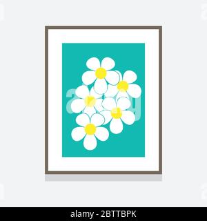 Wandbild mit Blumen-Symbol - Vektorzeichen Stock Vektor