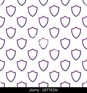 Security Shield Muster wiederholen nahtloses Muster. Geometrische Vektorgrafik. Abbildung des Vektorgrafiken Stock Vektor
