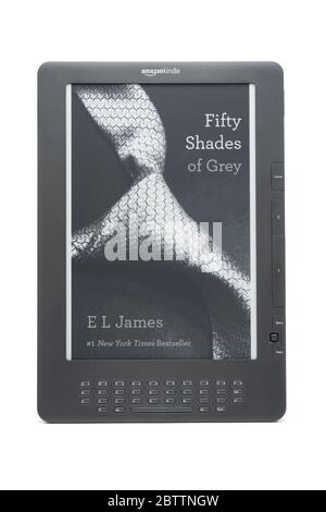 Fifty Shades of Grey, E.L. James Book auf Kindle Stockfoto