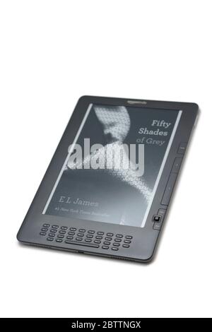 Fifty Shades of Grey, E.L. James Book auf Kindle Stockfoto