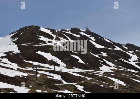 Roadtrip zum Oberalppass in der Schweiz Stockfoto