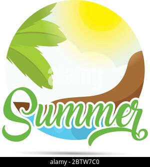 Poster für die Sommerlandschaft Stock Vektor
