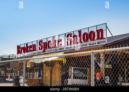 Sturgis, SD, USA - 29. Mai 2019: The Broken Spoke Saloon Stockfoto