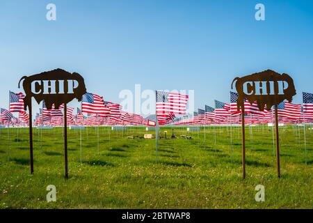 Sturgis, SD, USA - 29. Mai 2019: Der Buffalo Chip Campground Stockfoto
