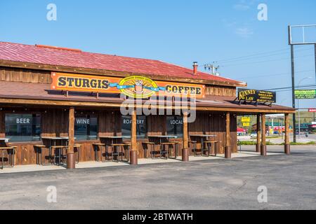 Sturgis, SD, USA - 29. Mai 2019: The Sturgis Coffee Stockfoto