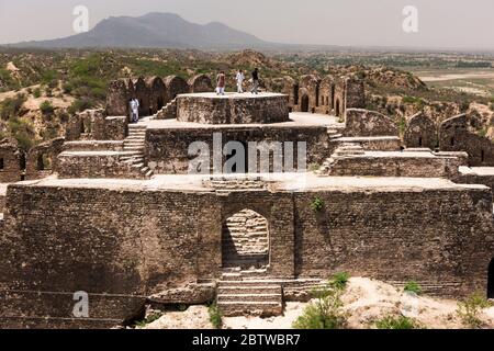 Rohtas Fort, westliche Stadtmauer, Jhelum District, Punjab Province, Pakistan, Südasien, Asien Stockfoto