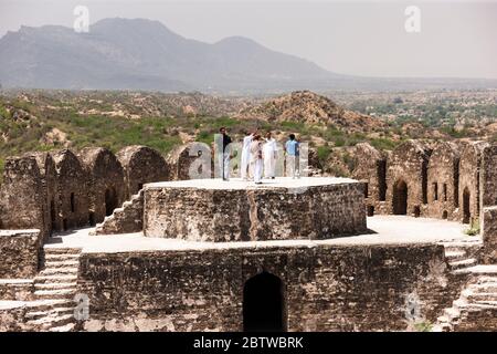 Rohtas Fort, westliche Stadtmauer, Jhelum District, Punjab Province, Pakistan, Südasien, Asien Stockfoto