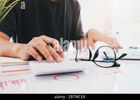 Und Business-Hintergrund, Steuern, Buchhaltung, Statistiken a Stockfoto