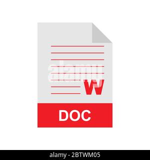 Vektorsymbol für DOC-Dateien Stock Vektor