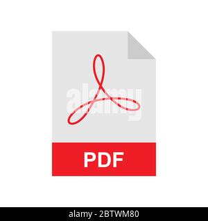 Vektorsymbol für PDF-Dateien Stock Vektor
