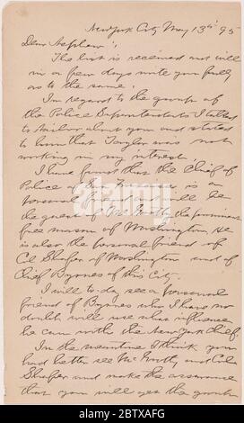 Brief an Dear Neffe LC Handy von Mathew Brady. Stockfoto