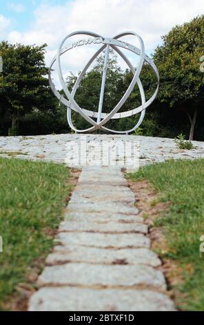 Installation von Kunstwerken in Central Milton Keynes, Campbell Park. Stockfoto