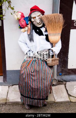 Hexe im Harz-Gebirge, Deutschland Stockfoto