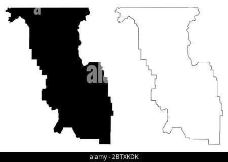 Bannock County, Idaho (US County, United States of America, USA, US) Karte Vektorgrafik, Skizze Bannock Karte Stock Vektor