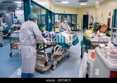 Italien, Pavia, San Matteo Krankenhaus, Intensivstation Stockfoto