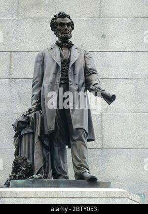 Abraham Lincoln's Tomb in Oak Ridge Cemetery, Springfield, Illinois, ist die letzte Ruhestätte des 16. Präsidenten der USA Stockfoto