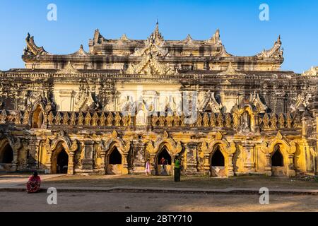 Maha Aungmye Bonzan Kloster, Inwa (Ava), Mandalay, Myanmar (Burma), Asien Stockfoto